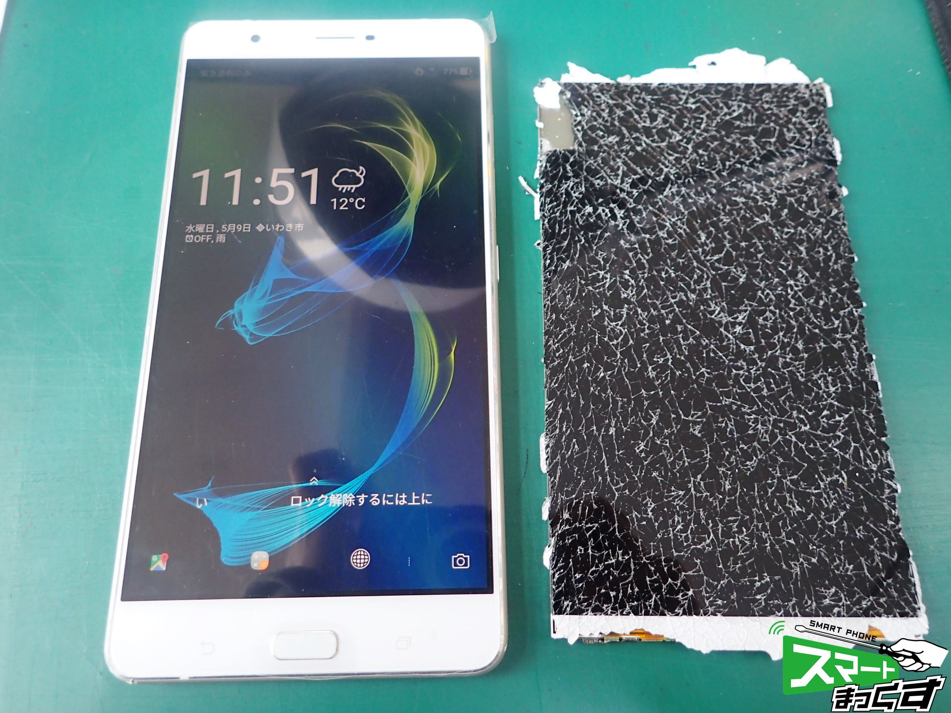 Zenfone3 Ultra ZU680KL ディスプレイ交換完了