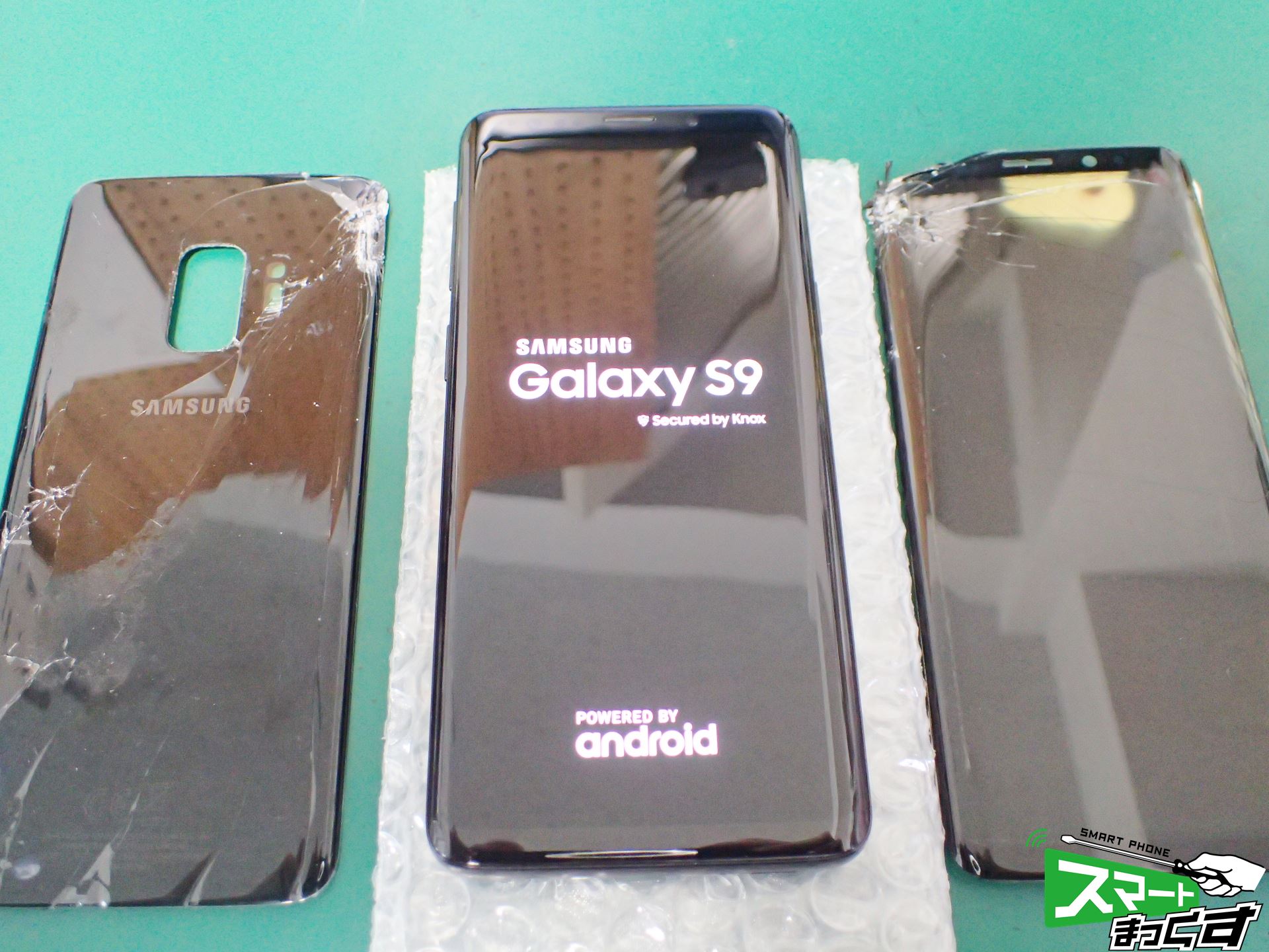 Galaxy S9(SC-02K,SCV38) ディスプレイ、リアパネル交換修理 完了
