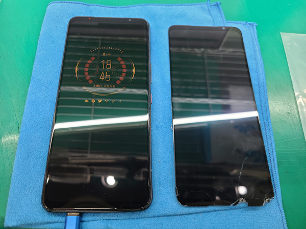 ROG Phone5 画面割れ交換修理