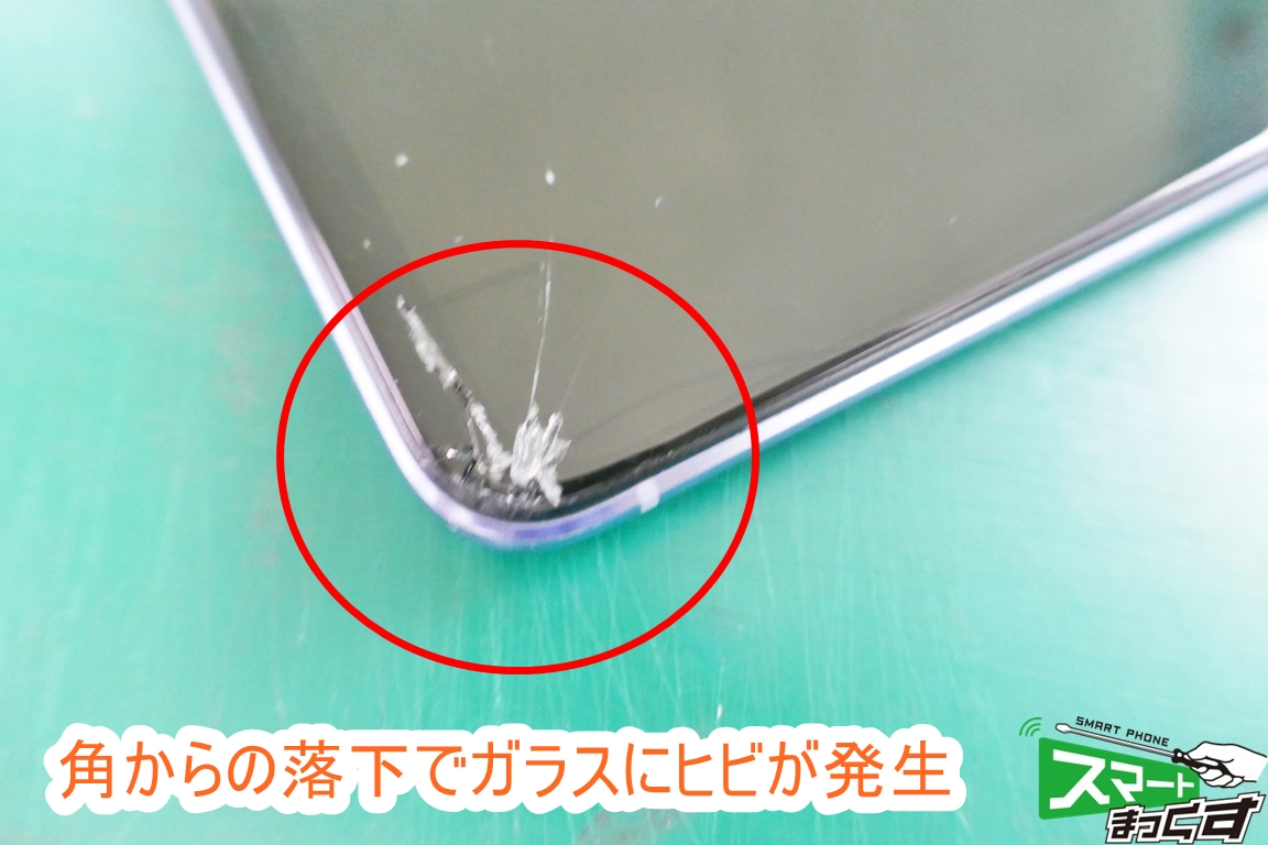 ASUS ZenFone6 ZS630KL 破損部拡大