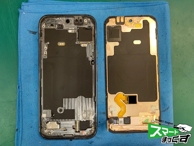 Pixel 9 Pro 水没により破損した画面取り外し