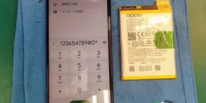 OPPO A55s 5G バッテリー交換が完了した状態